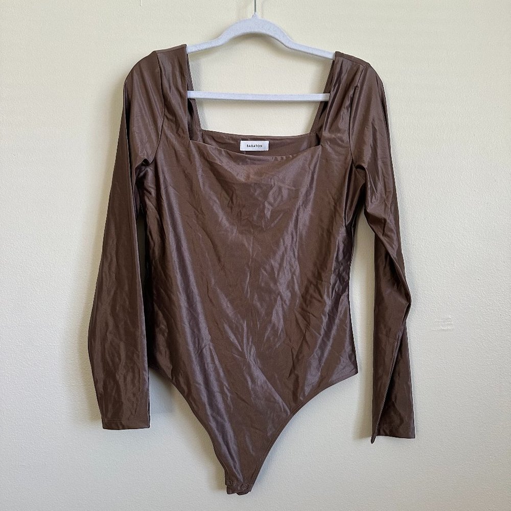 Aritzia Babaton Copper Square Neck Body Suit | Size L